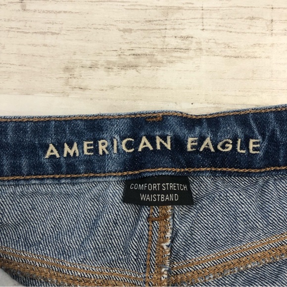 AMERICAN EAGLE Women’s Blue Ripped Short Size 4 - Picture 4 of 8